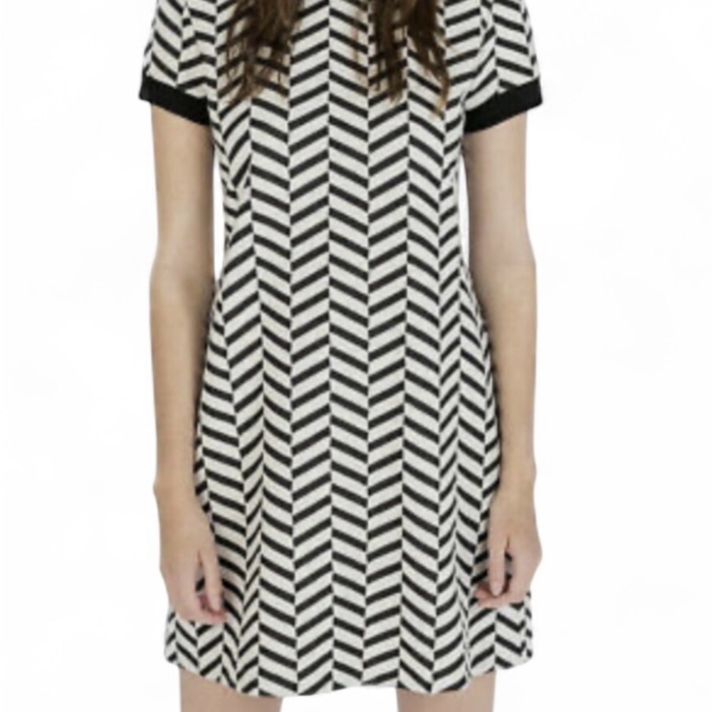 Black and White Chevron Dress
